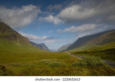 A82 Road Through Glencoe In The Scottish Highlands