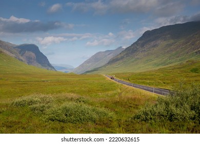 A82 Road Through Glencoe In The Scottish Highlands