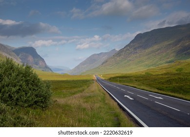 A82 Road Through Glencoe In The Scottish Highlands