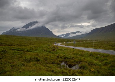 A82 Road Through Glencoe In The Scottish Highlands