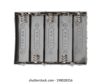 AA Battery holder case isolated on white background