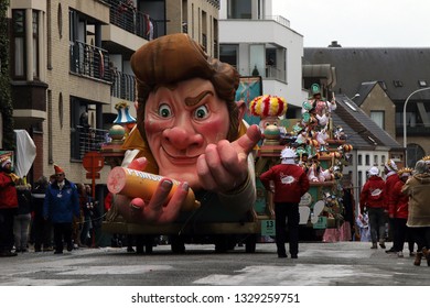 Aalst / Belgium - March 3, 2019: Aalst carnival - UNESCO-recognized