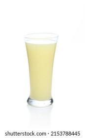 Aam Panna or Panha or Raw Mango juice  in a transparent glass 
