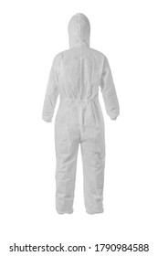 AAMI Level 3 PP+ PE Disposable Protective Coverall Knit Cuffs Attached Hood White 