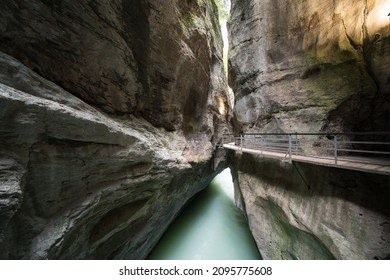 The Aare Gorge In Switzerland 