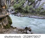  The Aare River Canyon or Aare Gorge in the Haslital Alpine Valley and in the Bernese Highlands - Meiringen, Switzerland (Aareschlucht im Haslital und im Berner Oberland - Schweiz)