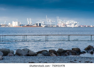 Aarhus City And Harbour From The Infinity Bridge