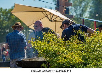 Aarhus, Denmark 02-06-2022 Northside Music Festival. People Relax And Food Is Cooked