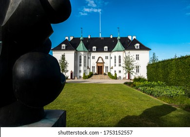 Aarhus, Denmark June 8, 2020 The Exterior Of The Royal Marselisborg Palace