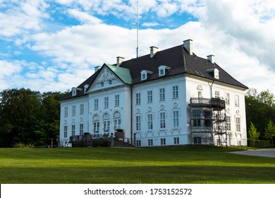 Aarhus, Denmark June 8, 2020 The Exterior Of The Royal Marselisborg Palace