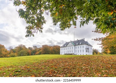 Aarhus, Denmark - October 20, 2022: Marselisborg Palace Is A Royal Residence Of The Danish Royal Family In Aarhus. It Has Been The Summer Residence Of Queen Margrethe II Since 1967