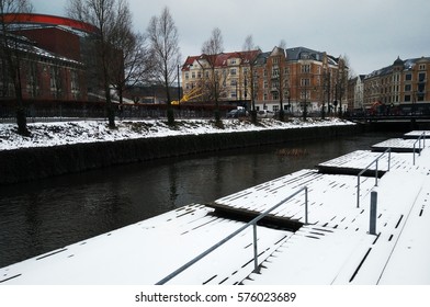 Aarhus River At Winter, Aarhus, Denmark