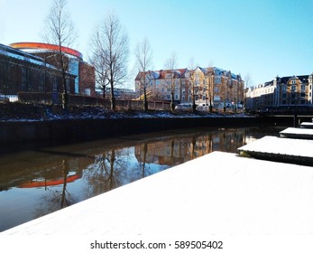 Aarhus River At Winter, Aarhus, Denmark, February 24th 2017.