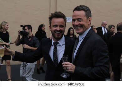 Aaron Paul and Bryan Cranston at the "Breaking Bad" Special Premiere Event, Sony Studios, Culver City, CA 07-24-13
