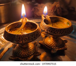 Aarti Thali  Used In Indian Tradition,dark To Prosperity Symbol.