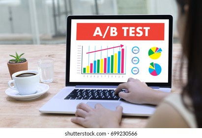 A/B TEST Start And  A-B Comparison. Split Testing