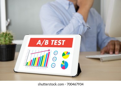 A/B TEST Start And  A-B Comparison. Split Testing