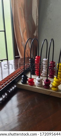 abacus... colourful beeds... creative thinking.. timepass