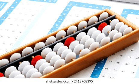 abacus for mental arithmetic. High quality photo