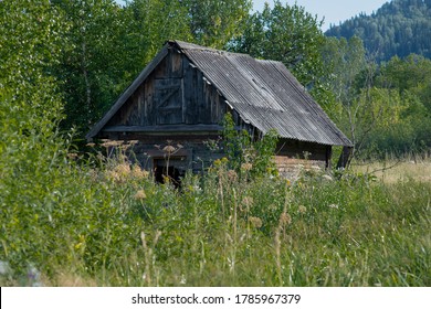 abadoned house next to forest, Siberia, Russia