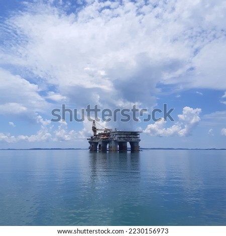 An abandoned accommodation platform of oil and gas industry
