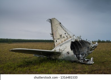 Abandoned aircraft on the north of Russia
