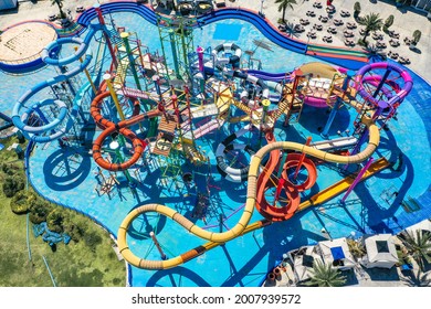 Abandoned Amusement Water Park During Covid Lockdown In Pattaya, Chonburi, Thailand