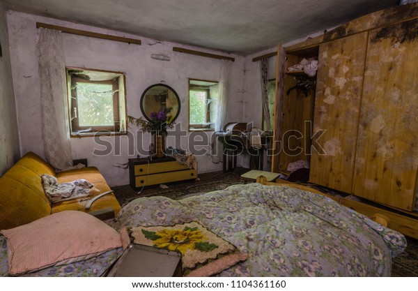 Abandoned Bedroom Mold Closet Stock Photo Edit Now 1104361160