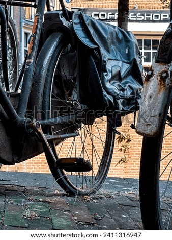 Abandoned bicycle in Amsterdam. Detailed.