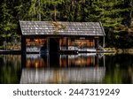 Abandoned boat house, Piburger See, Tyrol, Austria