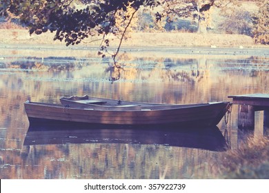 Abandoned boats in lake - Powered by Shutterstock