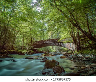 Abandoned Bridge near Smokemont in the Smoky Mountains - Shutterstock ID 1795967575