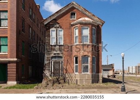 Abandoned building in downtown Cairo, Illinois, USA.