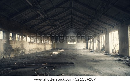 Abandoned building interior