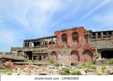 Abandoned Buildings At Gunkanjima, Japan