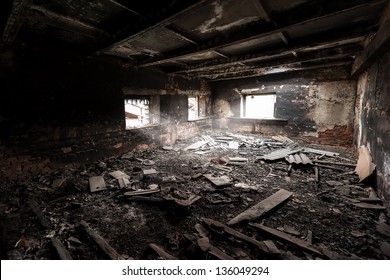 Abandoned Burned Out Building