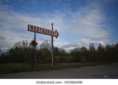 Abandoned And Burned Roadside Restaurant