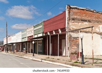 Abandoned Businesses In A Small Texas Town.  A Sign Of The Times?