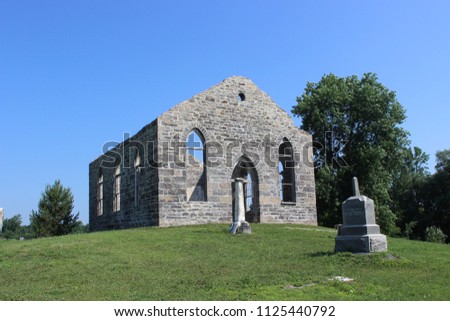 Abandoned Calvin Presbyterian Church in Rivière-LaGuerre, Qc. Was built around 1840 and was used until WWII