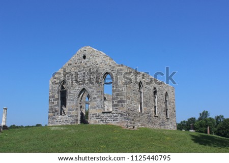 Abandoned Calvin Presbyterian Church in Rivière-LaGuerre, Qc. Was built around 1840 and was used until WWII