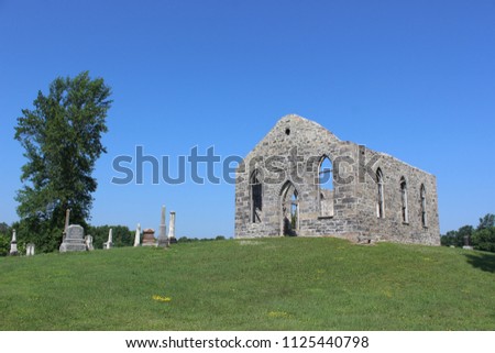 Abandoned Calvin Presbyterian Church in Rivière-LaGuerre, Qc. Was built around 1840 and was used until WWII
