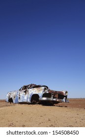 Abandoned Car In Australian Desert