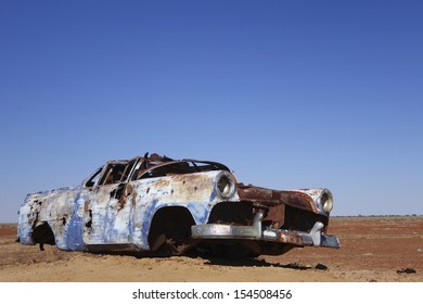 Abandoned Car In Australian Desert