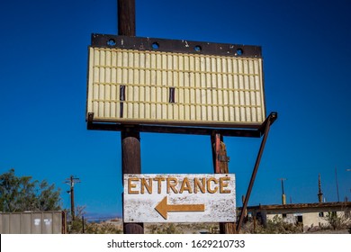 Abandoned Changeable Letter Message Sign Marquee Reader Board