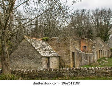 Abandoned Cottages At Tyneham Village Dorset