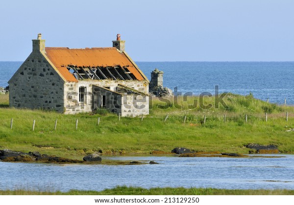 Abandoned Croft Cottage Newtonferry Port Nan Stock Photo Edit Now