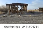 abandoned decrepit building in the desert part of the ghost town Ballarat