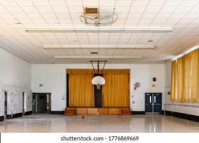 Abandoned Elementary School’s GYM / Auditorium In North East Suburbs