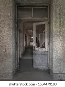 The Abandoned Ellis Island Immigrant Hospital Hallways. It Was The United States First Public Health Hospital, Opened In 1902 And Closed In 1957.