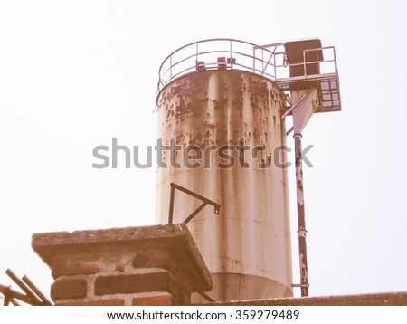  Abandoned factory watertank picture vintage